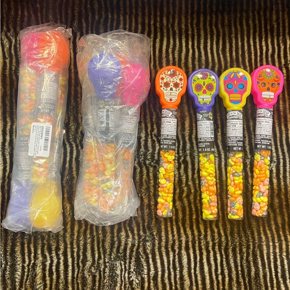 Sugar Skull Plastic Candy Tubes with Hard Candies Inside,Party Favors,NWT - Picture 5 of 10